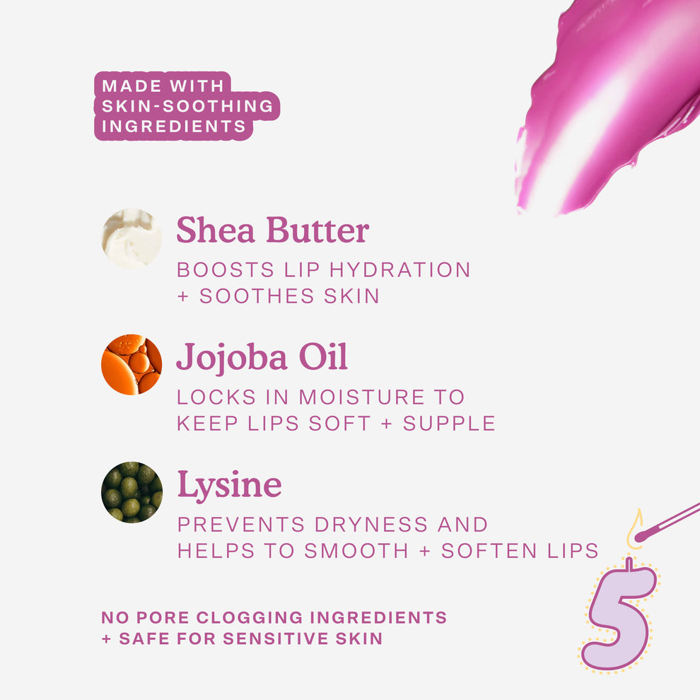 [Shared: The key ingredients of Tower 28 Beauty LipSoftie™ Lip Treatment Confetti Cake listed out