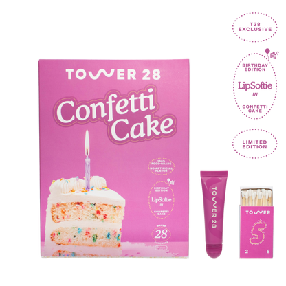 [Shared: photo of the Tower 28 Beauty LipSoftie™ Confetti Cake Gift Set]