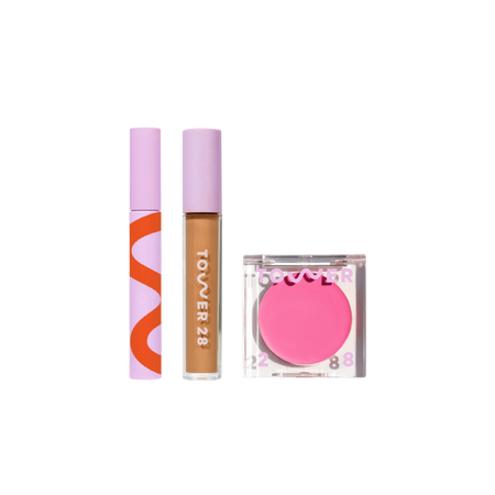 Go To Set [Shared Tower 28 Beauty's Go To Set which features MakeWaves™ Mascara, Swipe Serum Concealer, and BeachPlease Cream Blush]