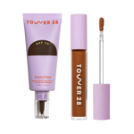 [Shared: Tower 28's Everyday Base-ics Set includes SunnyDays™ SPF 30 provides light-medium buildable coverage and UV protection, as well as Swipe Serum Concealer covers dark circles, redness, and blemishes with a skin-like natural finish.]