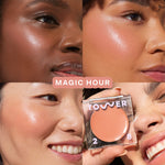 GetSet™ Matte Powder Blush in Long Beach Ice Tea and BeachPlease Cream Blush in Magic Hour [The Tower 28 Beauty Cheeky Duo in Nude Cheeks]