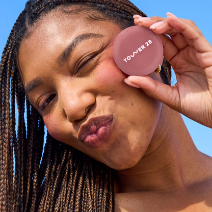 GetSet™ Matte Powder Blush in Samo Spritzer and BeachPlease Cream Blush in Office Hours [The Tower 28 Beauty Cheeky Duo in Mauvey Cheeks]