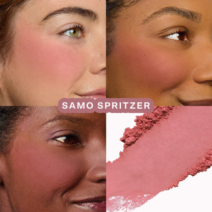GetSet™ Matte Powder Blush in Samo Spritzer and BeachPlease Cream Blush in Office Hours [The Tower 28 Beauty Cheeky Duo in Mauvey Cheeks]