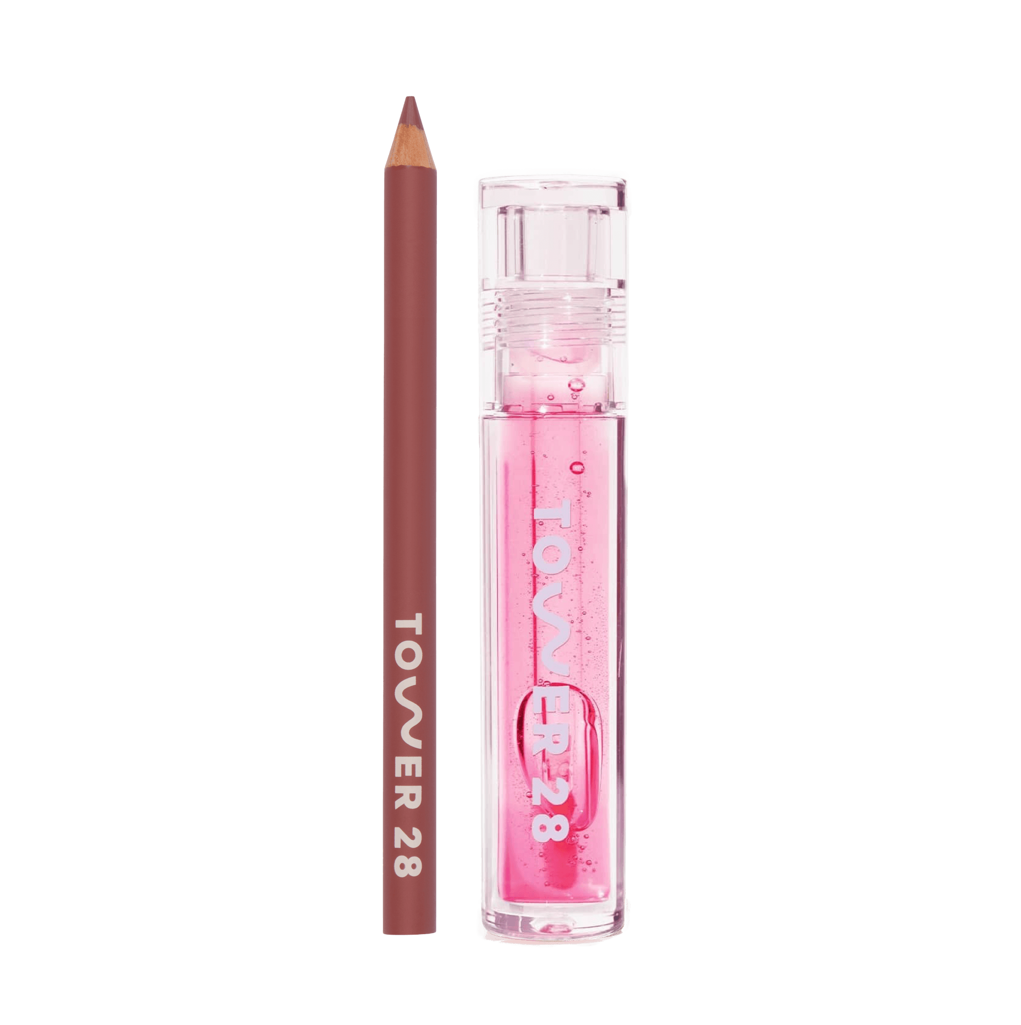 [Shared: This image features the Tower 28 Beauty Line + Shine Lip Kit. ]