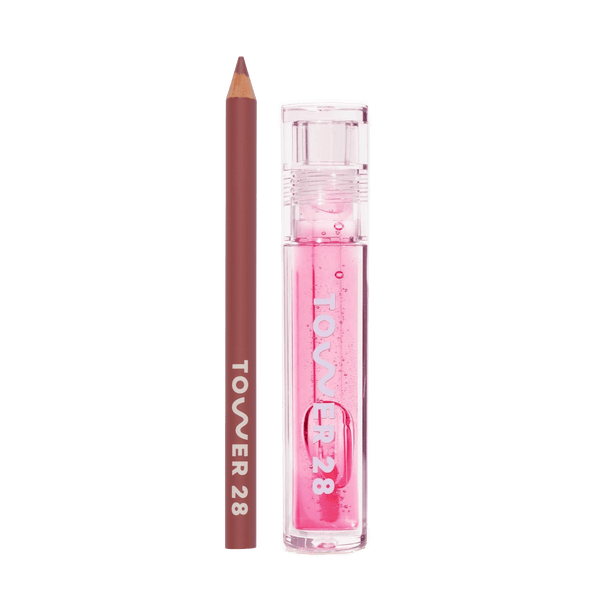 [Shared: This image features the Tower 28 Beauty Line + Shine Lip Kit. ]