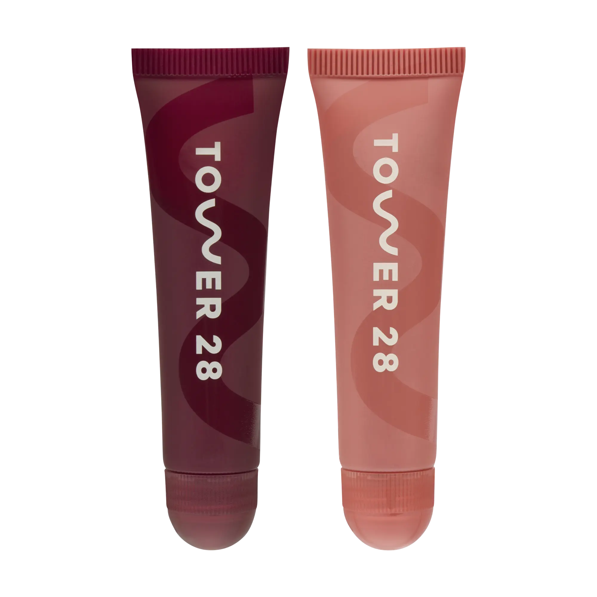 [Shared: Tower 28 Beauty LipSoftie™ Date Night Duo pictured in Ube Vanilla and Dulce de Leche]