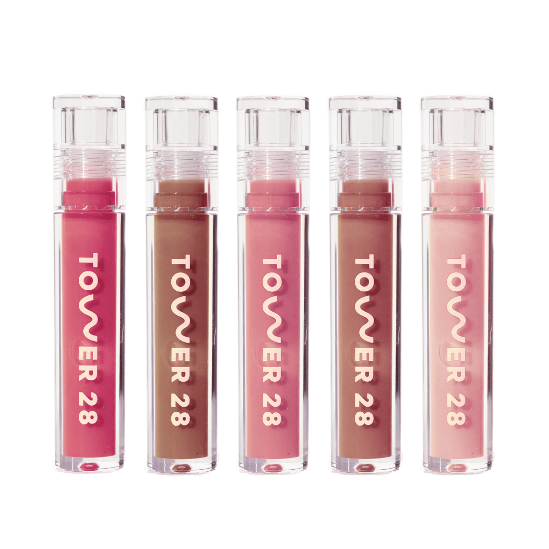 Milky Lip Set [Shared: The Tower 28 Beauty Milky Lip Set which features all five Milky ShineOn Lip Jelly Shades (Pistachio, Coconut, Cashew, Oat, and Almond)]