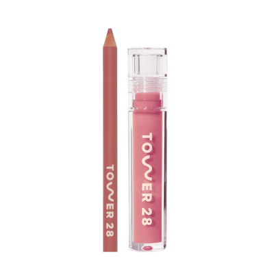 Shade: Oneliner in Check Me Out + ShineOn Lip Jelly in Pistachio [Shown is the Nude Pink Duo]