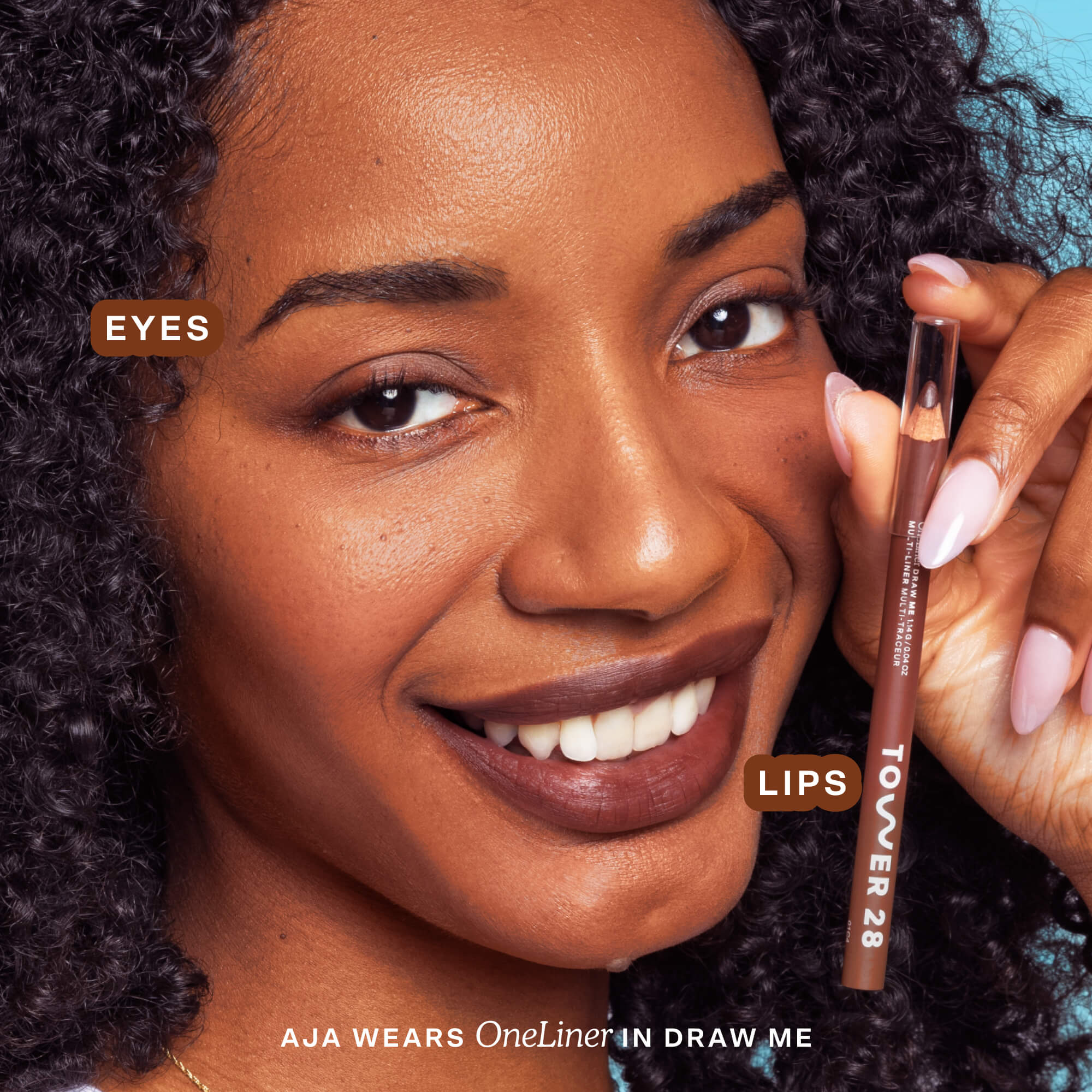 Shade: Oneliner in Draw Me + ShineOn Lip Jelly in Almond [Shown is the Chocolate Brown Duo]