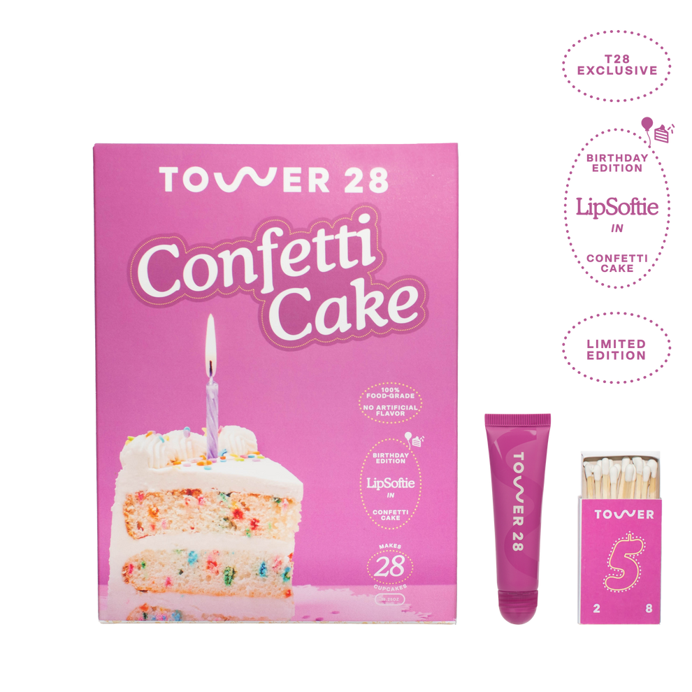 [Shared: photo of the Tower 28 Beauty LipSoftie™ Confetti Cake Gift Set