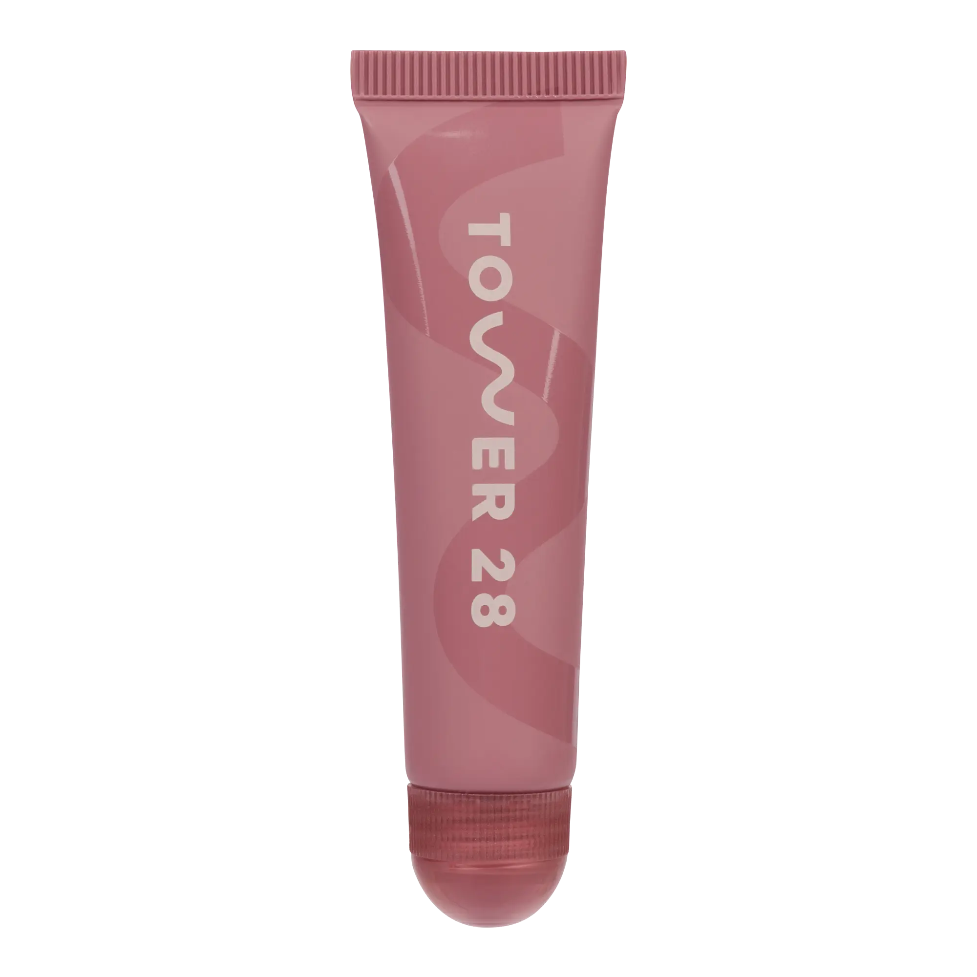 The Tower 28 Beauty LipSoftie® Lip Treatment in the shade Sugar Plum. [Sugar Plum]