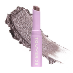 Eyeshadow with glittery texture and 'Tower 28' branding on a white background [Viper]
