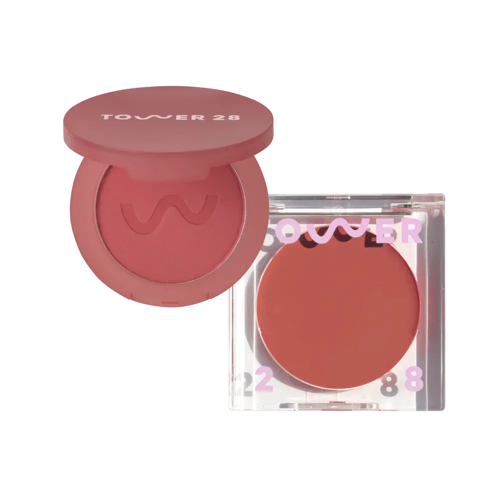 GetSet™ Matte Powder Blush in Sawtelle Slushie and BeachPlease Cream Blush in Power Hour [The Tower 28 Beauty Cheeky Duo in Rosy Cheeks]