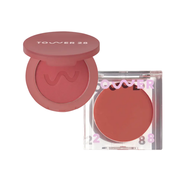 GetSet™ Matte Powder Blush in Sawtelle Slushie and BeachPlease Cream Blush in Power Hour [The Tower 28 Beauty Cheeky Duo in Rosy Cheeks]