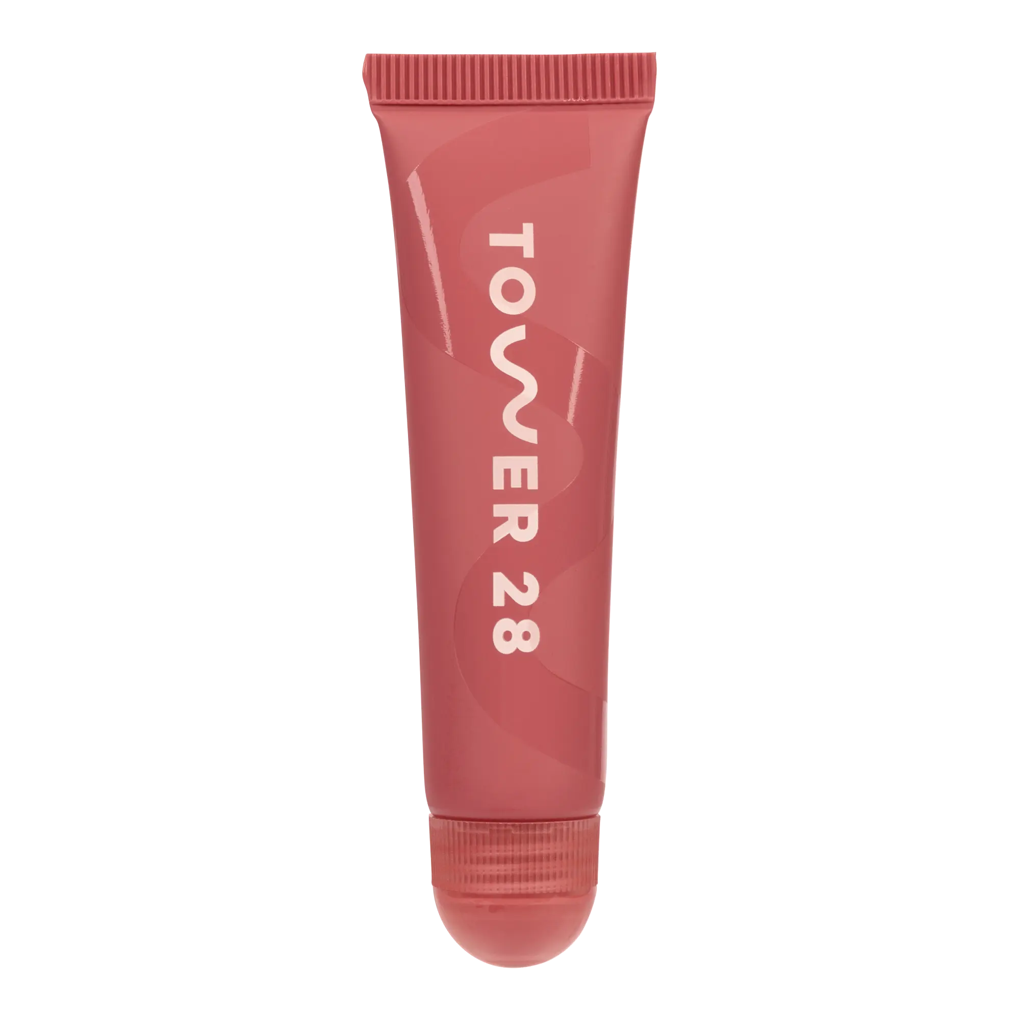 The Tower 28 Beauty LipSoftie® Lip Treatment in the shade Red Bean Mochi. [Red Bean Mochi]