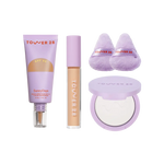 [Shared: The Complexion Trio features SunnyDays Tinted SPF 30, Swipe Serum Concealer, and GetSet Pressed Powder.]