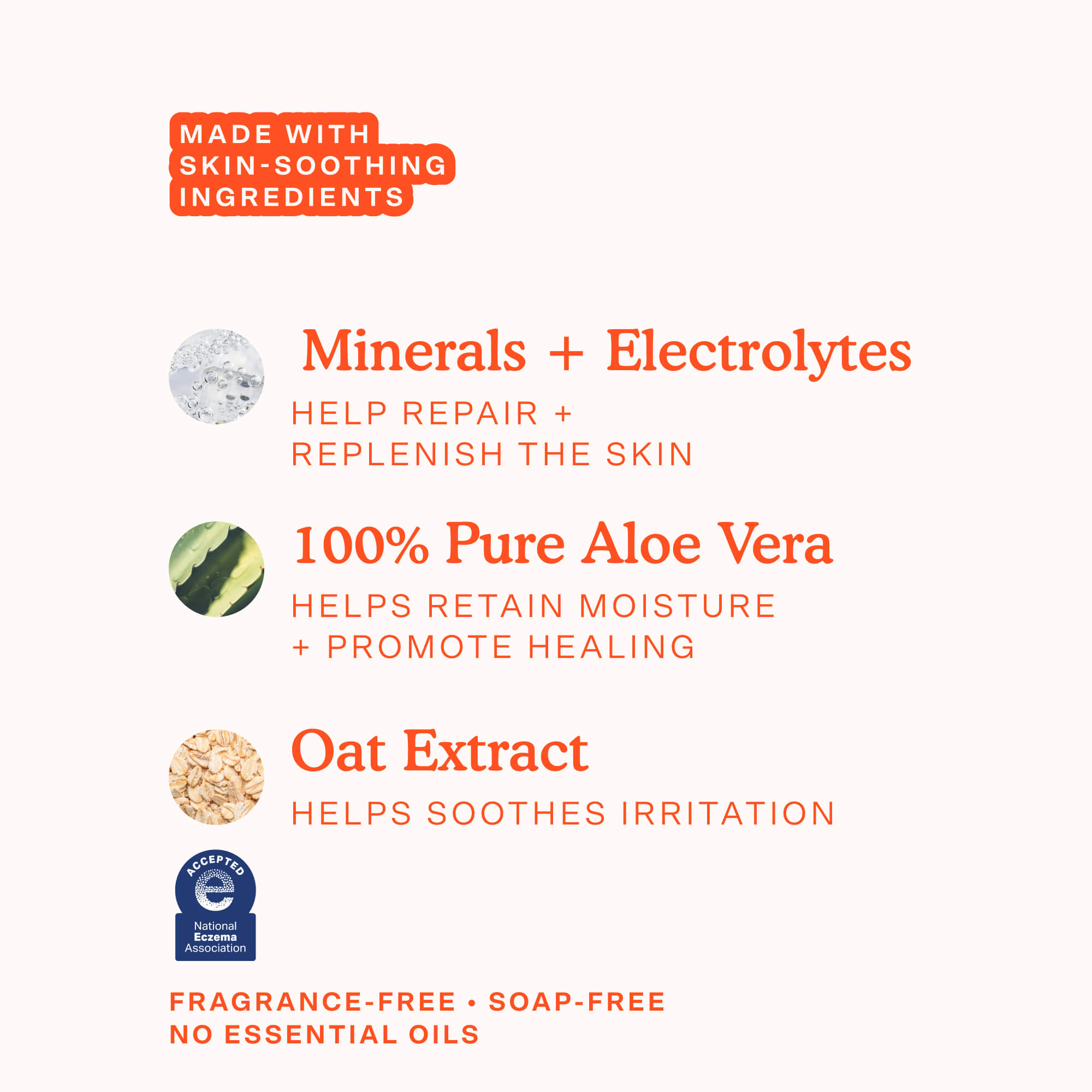 SOS Daily Balancing Gel Cleanser contains minerals and electrolytes to repair and replenish skin, 100% pure aloe vera to retain moisture and promote healing, and oat extract to soothe irritation. The product is fragrance-free, soap-free, and contains no essential oils. [Shared]