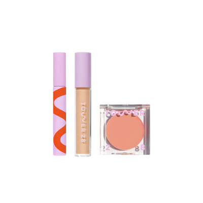 Go To Set [Shared Tower 28 Beauty's Go To Set which features MakeWaves™ Mascara, Swipe Serum Concealer, and BeachPlease Cream Blush]
