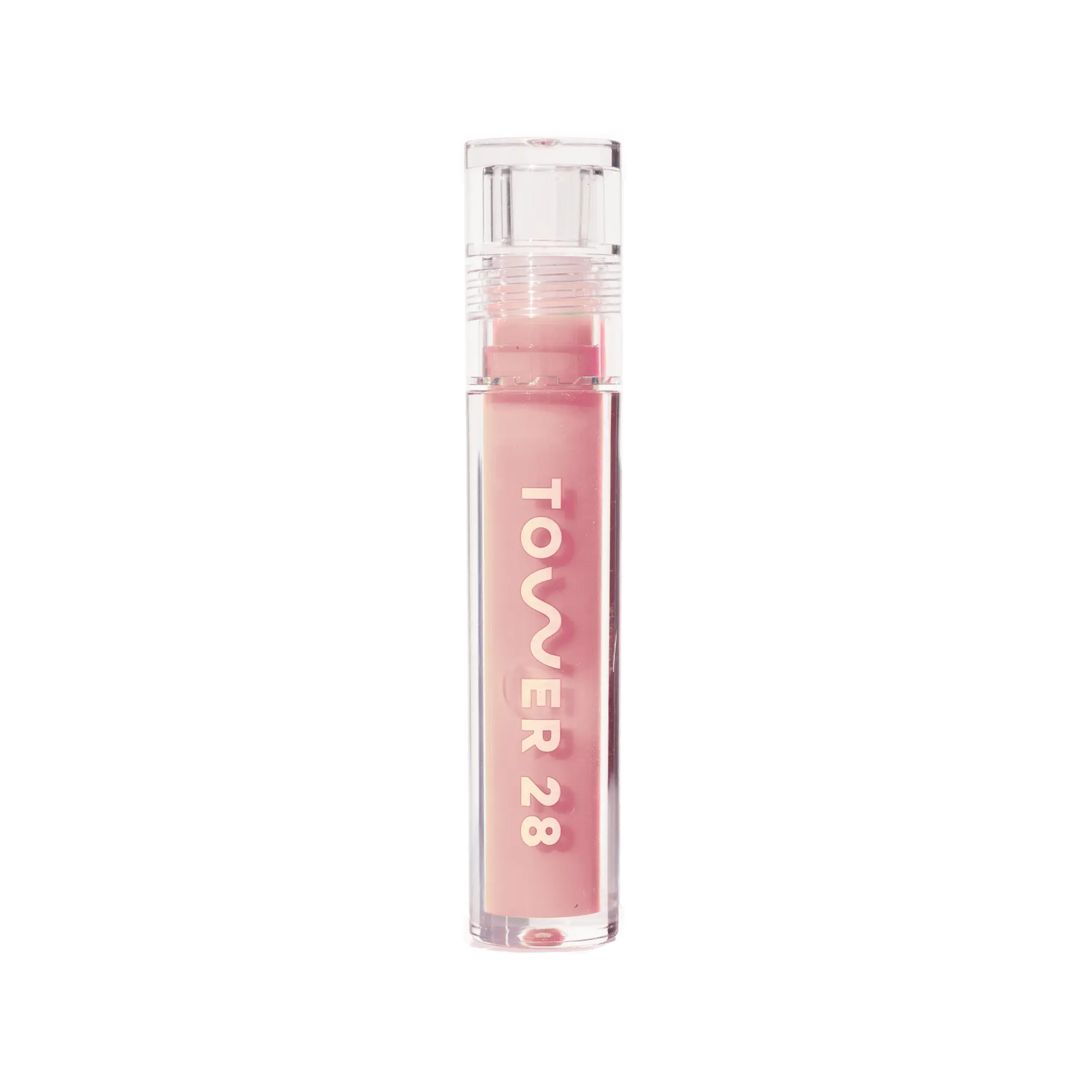 The Tower 28 Beauty ShineOn Lip Jelly in the shade Oat. [Oat]