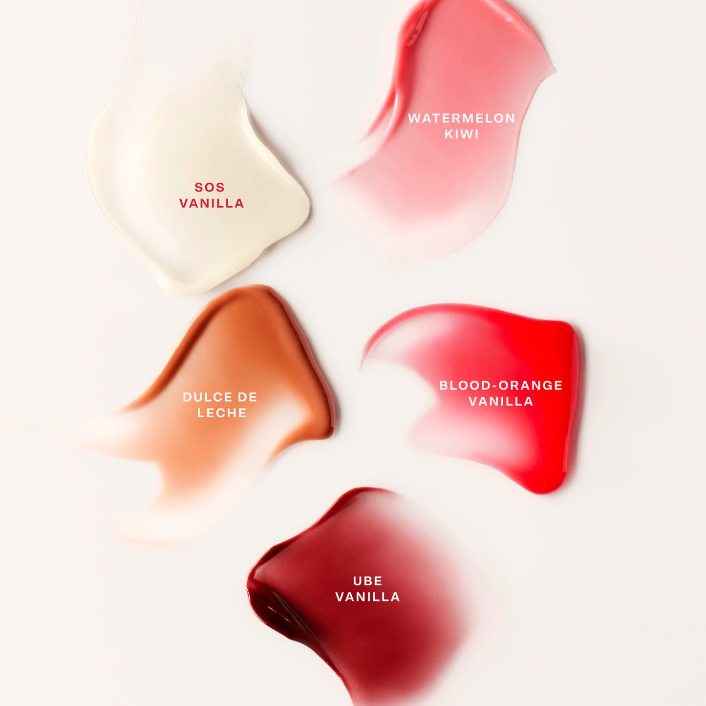 [Shared: Product texture swatches of Tower 28 Beauty LipSoftie™ Lip Treatment on a white background]