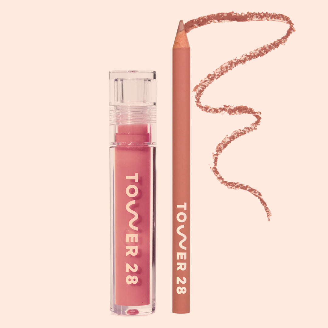 Shared: Tower 28 Beauty's Line + Shine Kit which includes a ShineOn Lip Jelly and a OneLiner Lip Liner